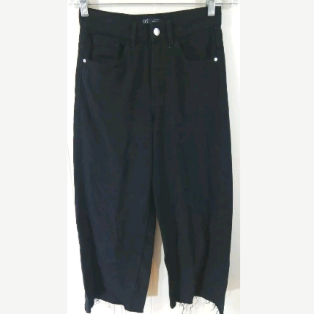 Zara Raw Hem Crop Culotte Jeans - Picture 5 of 5